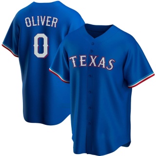 Texas Rangers Men's Al Oliver Alternate Jersey - Royal Replica