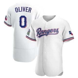Texas Rangers Men's Al Oliver Home Jersey - White Authentic