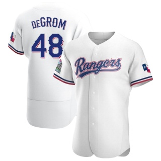 Texas Rangers Men's Jacob deGrom Home Jersey - White Authentic