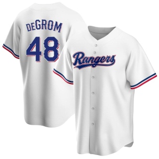 Texas Rangers Men's Jacob deGrom Home Jersey - White Replica