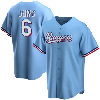 Texas Rangers Men's Josh Jung Alternate Jersey - Light Blue Replica