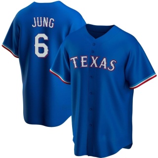 Texas Rangers Men's Josh Jung Alternate Jersey - Royal Replica