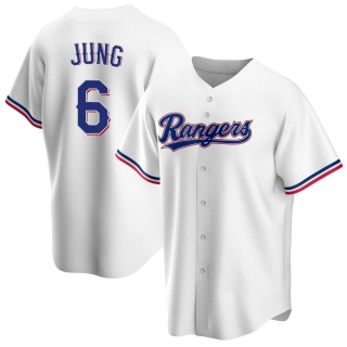 Texas Rangers Men's Josh Jung Home Jersey - White Replica