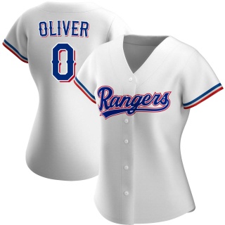 Texas Rangers Women's Al Oliver Home Jersey - White Authentic