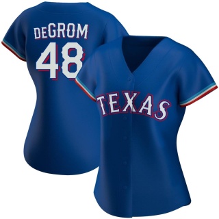 Texas Rangers Women's Jacob deGrom Alternate Jersey - Royal Authentic
