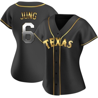 Texas Rangers Women's Josh Jung Alternate Jersey - Black Golden Replica